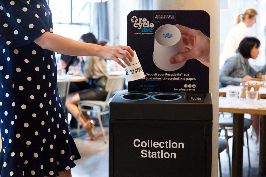 Coffee cup recycling in action BeanScene