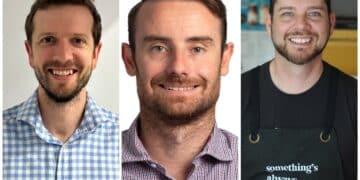 Image left to right: Jared Chapman, Liam O'Brien, and Sam Taylor.