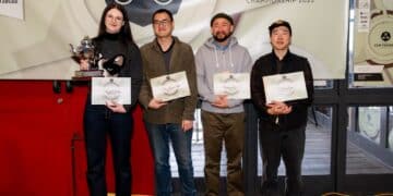 August Hislop (left) has been named the Aotearoa Cup Tasters Champion.