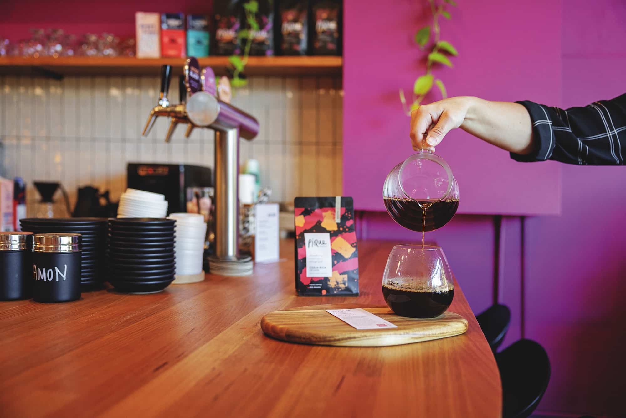 PIQUE has created the look and feel of a wine bar, but centred it around creating a unique coffee experience.