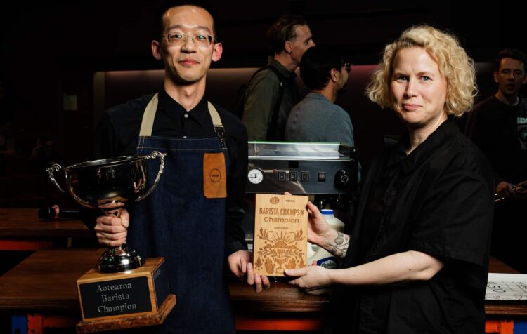 2024 Aotearoa Barista Champion Max Cui.