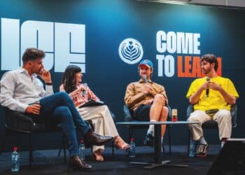 IMA’s Matteo Barbarossa (left) during a panel discussion at MICE2025.