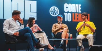 IMA’s Matteo Barbarossa (left) during a panel discussion at MICE2025.