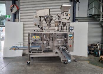 The ADM-DP312 Combo can package both whole and ground coffee.