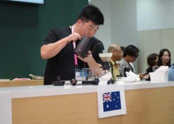 Jason Kim represented Australia and New Zealand at the V60 Brewer's Cup in Tokyo.