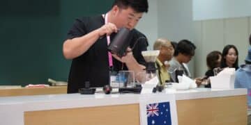 Jason Kim represented Australia and New Zealand at the V60 Brewer's Cup in Tokyo.