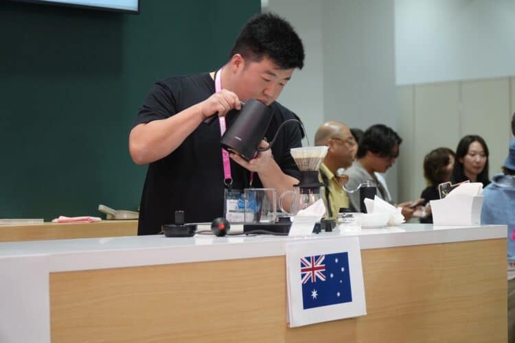 Jason Kim represented Australia and New Zealand at the V60 Brewer's Cup in Tokyo.