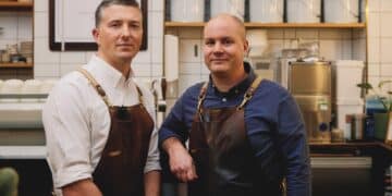 Patricia Coffee Brewers’ Bowen Holden (left) and Pip Heath (right) believe building a team who share their passion has been essential to their success.