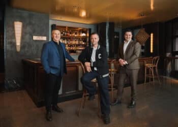 Nathan Toleman (The Mulberry Group), Edward Pearse (Time & Place), and Peter Minatsis (Hannah St Hotel).