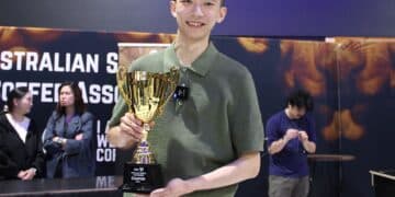 Gabrel Tan of Veneziano Coffee Roasters is the new Australian Barista Champion.