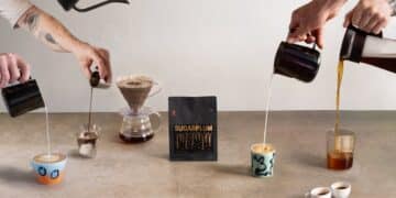 Single O says Sugarplum is suited to all brew methods, hot or cold, and pairs perfectly with any festive drink. Image: Single O.