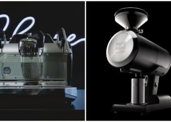 Purchase a one-group Slayer Steam Tanked unit (left) for $12,650.00 plus GST and receive a Mazzer Philos grinder (right) at no charge. Images: CWE.