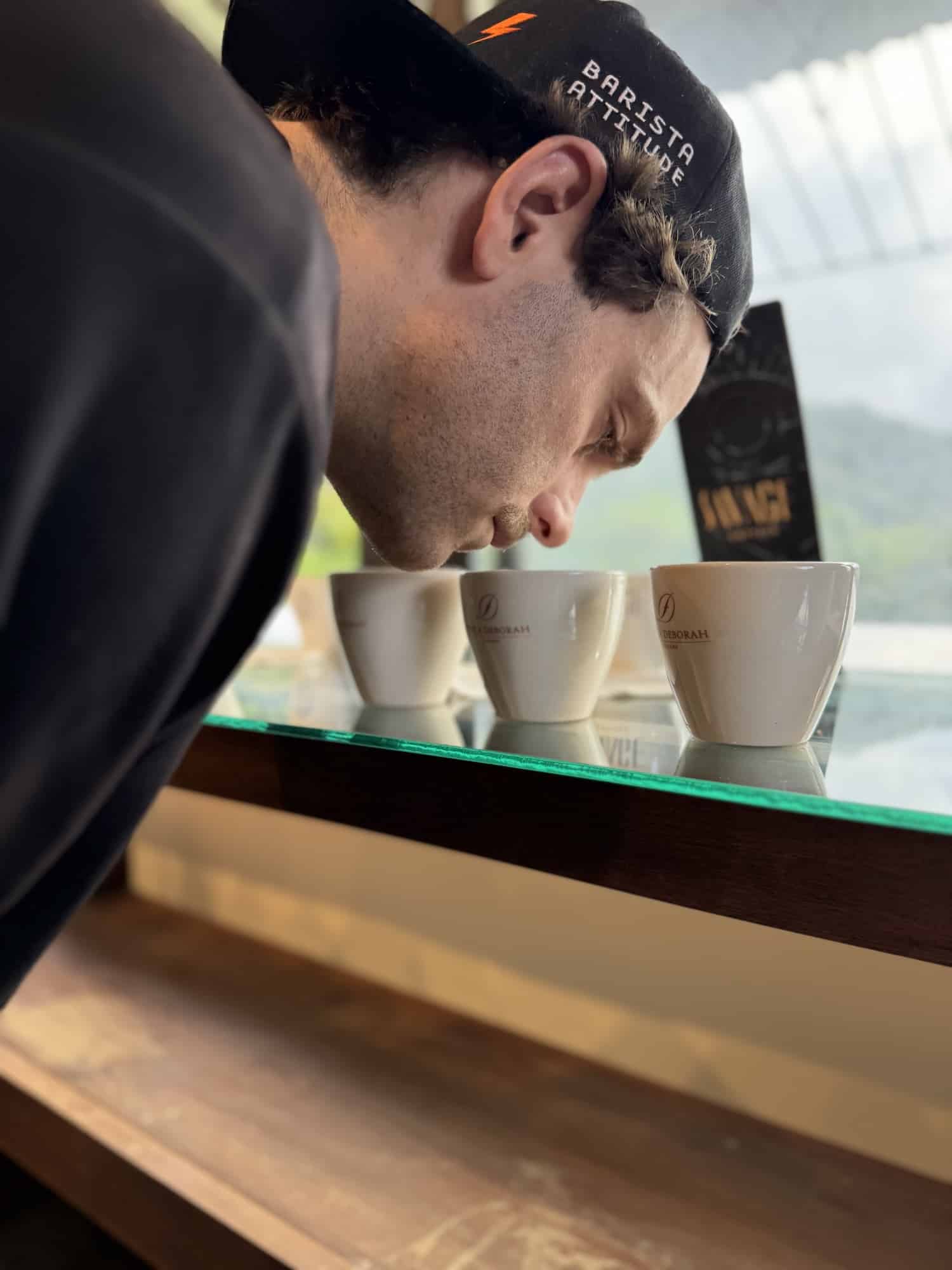 Jack Simpson visiting Finca Deborah in early 2025 to help mastermind his eventual WBC win. Image: Jamison Savage.