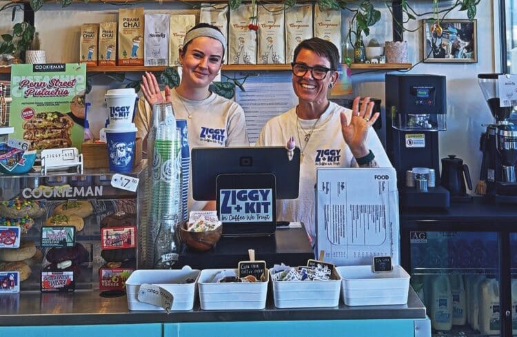 Owner Carrie Silke (right) working alongside her barista daughter Riley.