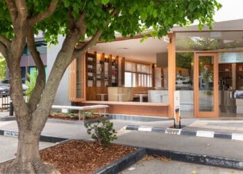 Allpress Coffee's new Brisbane café is located just off James Street.