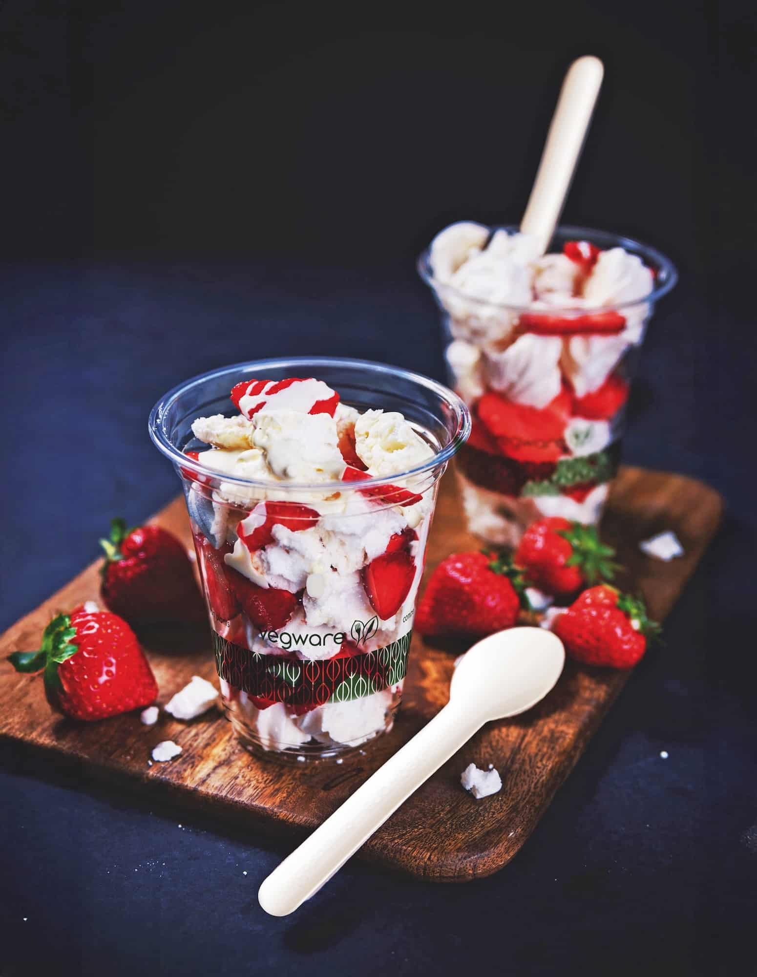 Compostable bioplastics such as PLA can replace conventional plastics.