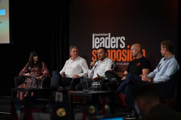 Discussing how to scale smart, with Nomad Coffee Group CEO Craig Dickson, Di Pacci Coffee Company Founder and Director Michael Rababi, Coffee Supreme CEO Andrew Low, and ST. ALi Coffee Roasters CEO Lachlan Ward. Image: Prime Creative Media.
