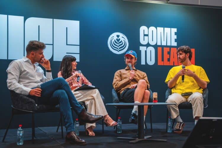 The Café Owners Education Series, moderated by Sarah Baker (second from left), will be a key fixture at MICE 2026.