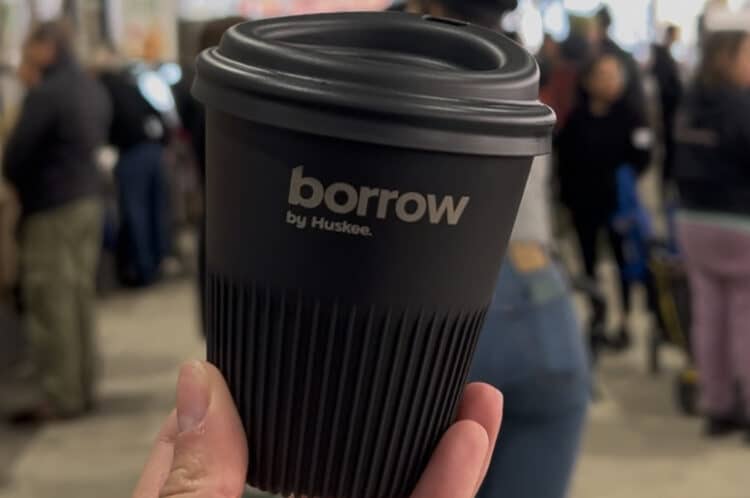 Three coffee vendors at Carriageworks Farmers Market will now use Borrow by Huskee.