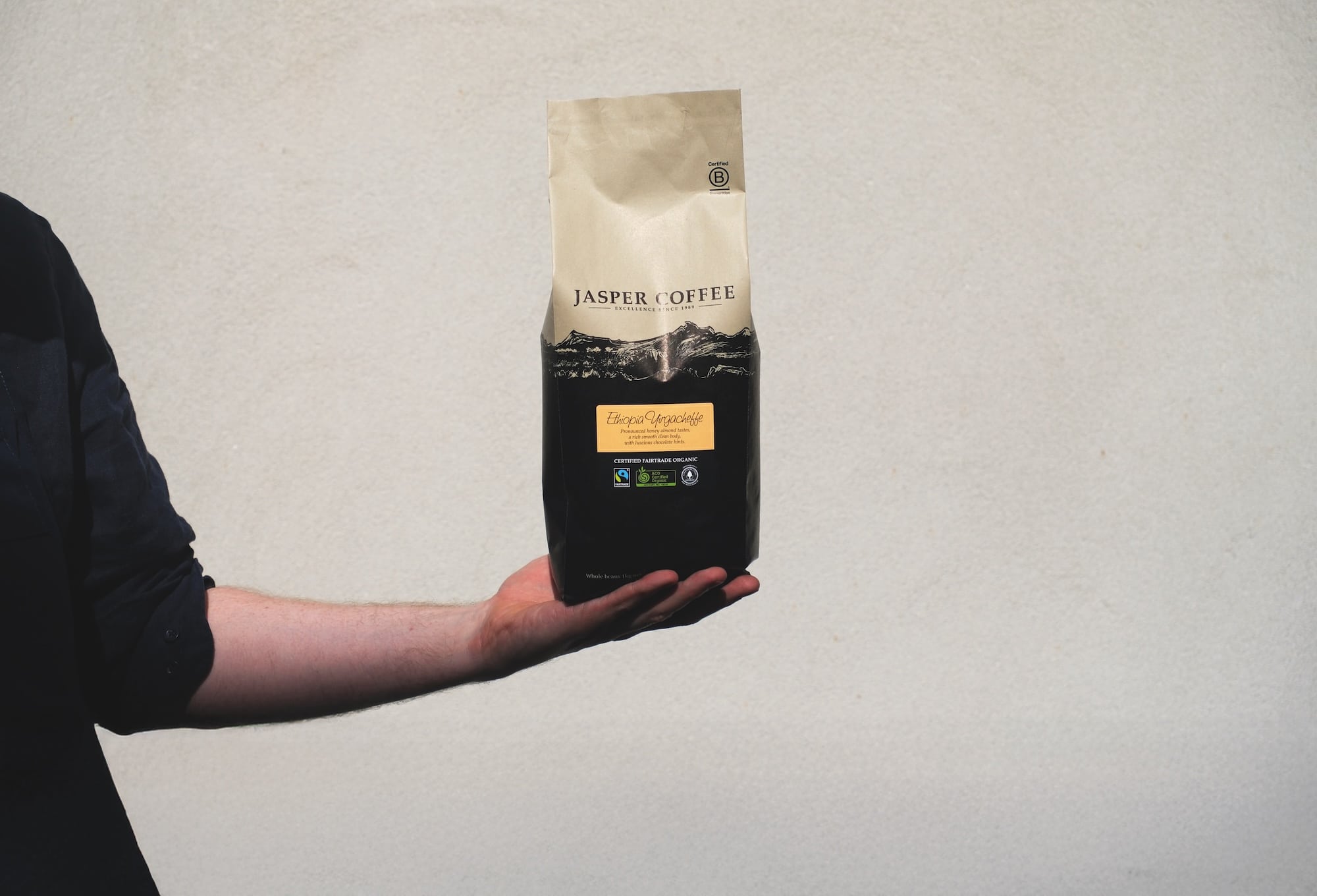 Co-Founder Wells Trenfield’s artwork has featured on some Jasper Coffee’s bags – including the popular Ethiopia Yirgacheffe.