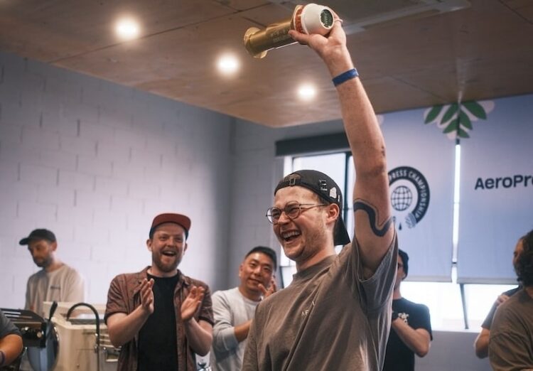 Némo Pop was named 2025 Australian AeroPress Champion. Image: Chris Caporaso for World AeroPress Championship.Image: Chris Caporaso for World AeroPress Championship.