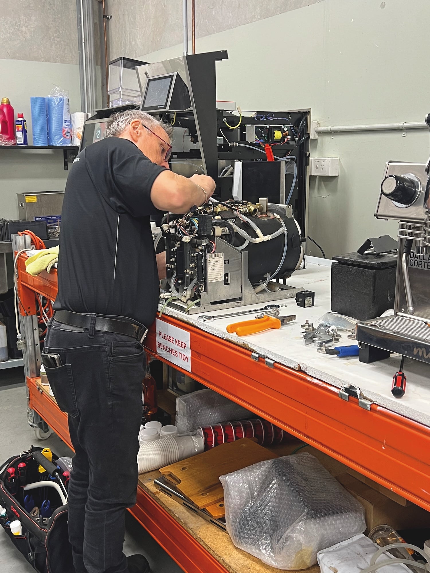 The modular design of Eversys machines means technicians can swap in parts efficiently, while conducting repairs in the factory, helping customers avoid downtime.