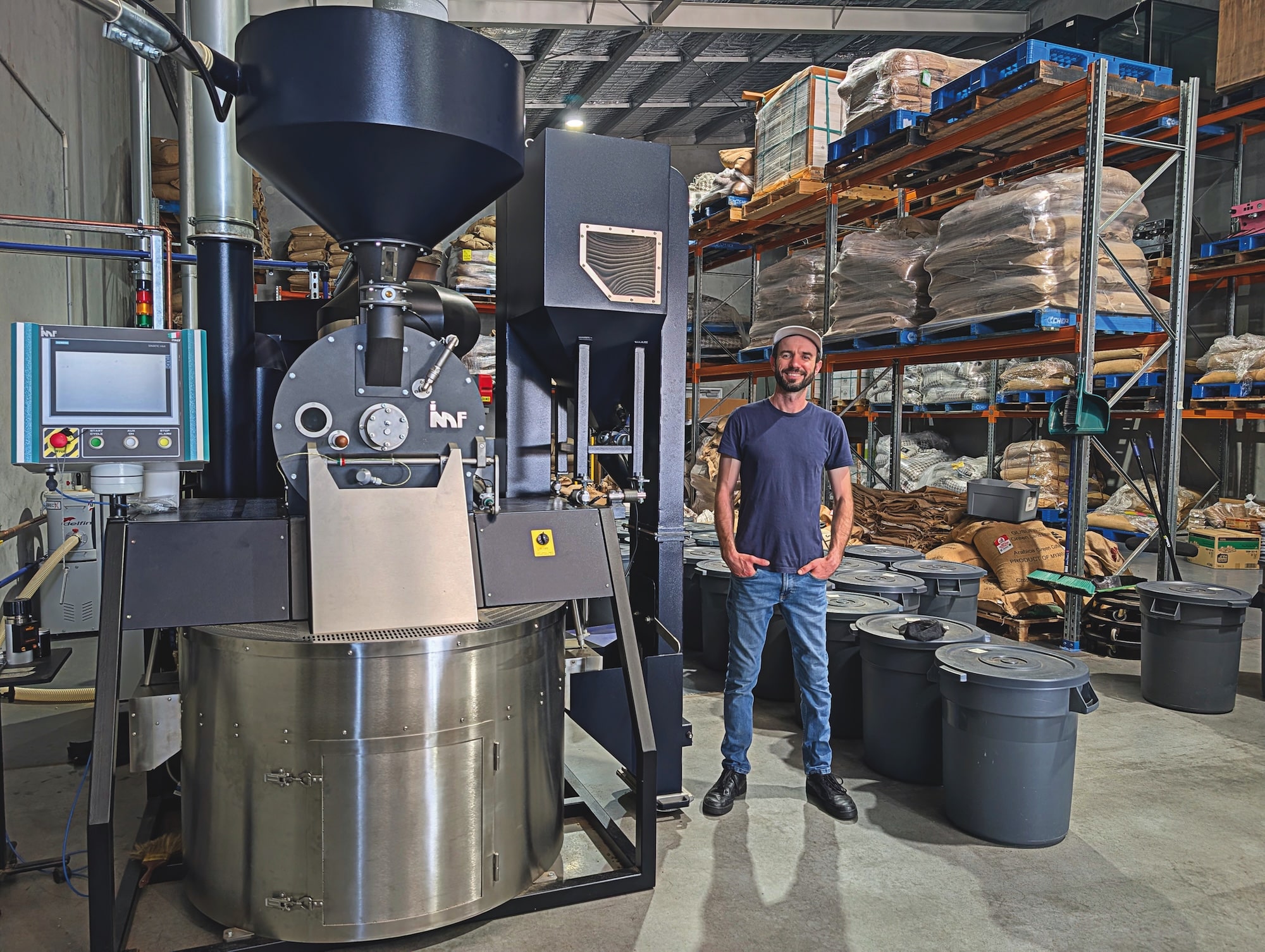 Yosir says after investing in a new 30kg IMF roaster, the business can roast what previously took five days now within two days.